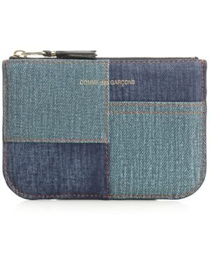 Comme des Garçons Denim Patchwork Coin Purse Small Leather Goods - Blue