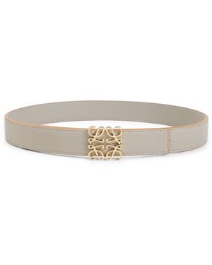 Loewe Light Anagram Rev 2.8 Cm Calf Skin Belt-Donna - Grigio