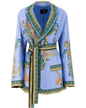 Etro Silk Blazer - Blue