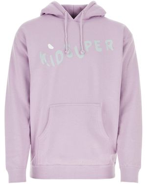 Kidsuper Lilac Cotton Blend Wave Sweatshirt - Pink