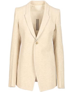 Rick Owens Velvet Blazer - Natural