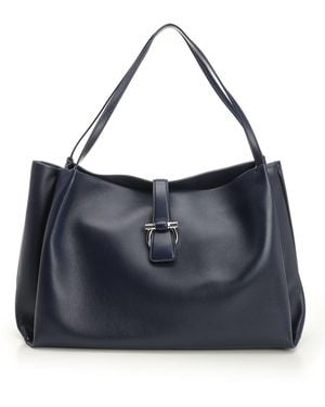 Ferragamo Tote Bag Shoulder Bags Blue