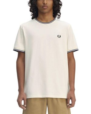 Fred Perry Double Stripe T-shirt - White