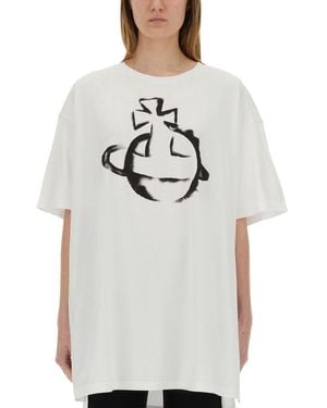 Vivienne Westwood "stencil Orb" Oversized T-shirt - Grey