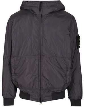 Stone Island Padded Jacket In Lightweight, Recycled Nylon Reps Jackets Blue - Grey