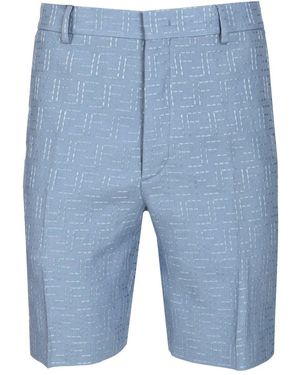 Fendi Bermuda Jacquard Ff - Blue