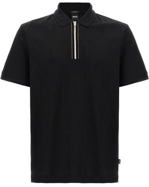 BOSS H-Paras 65 Polo Nero-Uomo