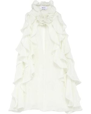 McQueen Ruffled Top - White