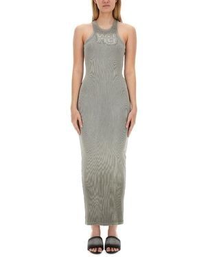 Alexander Wang Dress With Logo - Green