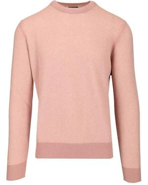 ZEGNA Oasi Cashmere Crew Neck Sweater Knitwear Rose - Pink