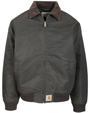 Carhartt Santa Fe Alumni Jacket Nylon Sateen Jackets Grey