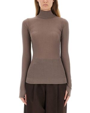 Lemaire Turtleneck Top-Donna - Marrone