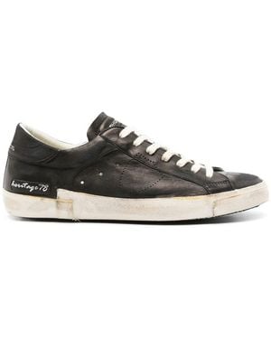 Philippe Model Leather Trainers - Black