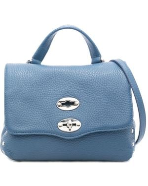 Zanellato Postina Daily Baby Leather Handbag - Blue