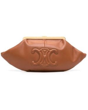 Celine Leather Clutch Bags - Brown
