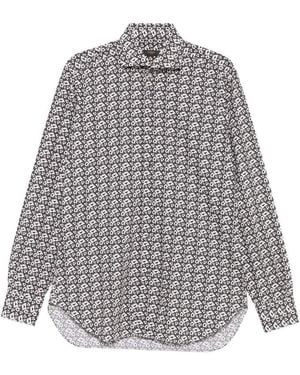 Barba Napoli Fabric Shirts - Grey