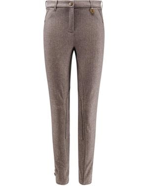 Burberry Anne Stretch Cotton Leggings - Gray