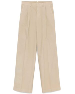 Cellar Door Mid-Weight Cotton Straight-Leg Jonap Trousers - Natural