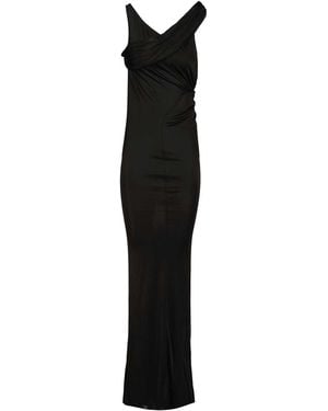 Rick Owens Sahara Asymmetrical Long Dress Dresses - Black