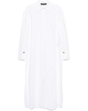 FEDERICA TOSI Long Poplin Shirtdress - White