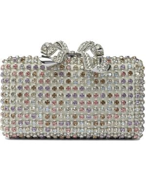 Self-Portrait Mini Multi Crystal Shoulder Bag Borse A Tracolla-Donna - Grigio