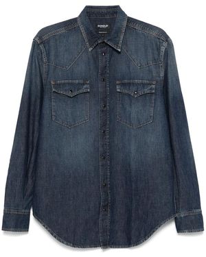 Dondup Cotton Shirts - Blue