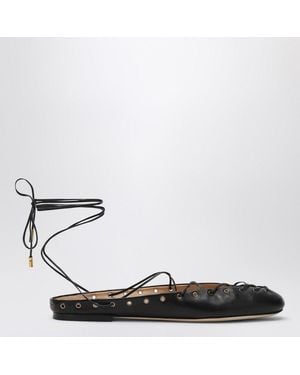 Chloé Leather Ghillie Ballerinas - White