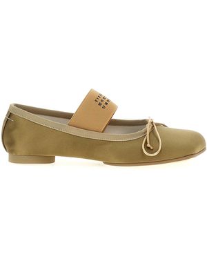 MM6 by Maison Martin Margiela Anatomic Flat Shoes Verde-Donna