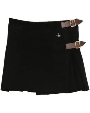 Vivienne Westwood Bea Pleated Kilt Mini Skirt - Black