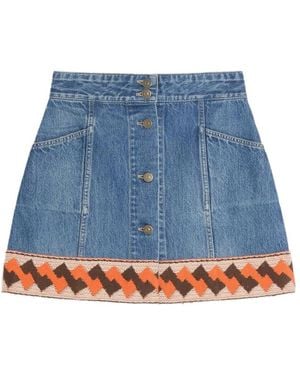 Valentino Cotton Skirts - Blue