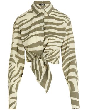 Balmain Viscose Zebra Print Shirt - White