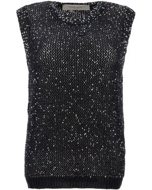 Golden Goose Knit Top With Sequins - Black