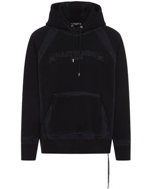 Mastermind Japan Cotton Stichwork Hoodie-Uomo - Nero