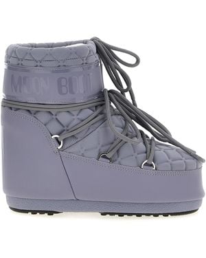 ショートブーツ・ブーティ MOON BOOT 'Icon Low Quilt' ankle boots Gray Moon Boot Icon Low Boots | Grey | FARFETCH