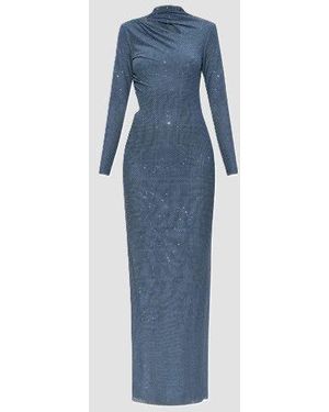 Self-Portrait Long Dresses Blu-Donna