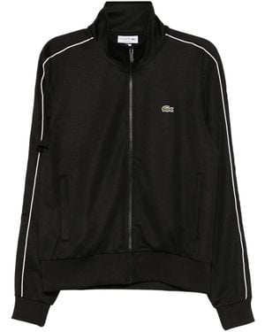 Lacoste Paris Piqué Zip-Up Track Jacket - Black
