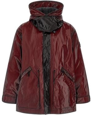 Stone Island 4100079 Uneven Ripstop Prismatico Puffer Jackets Bordeaux - Red