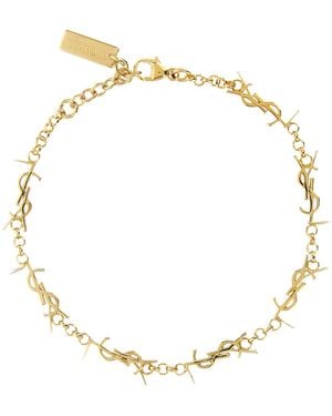 Saint Laurent 'Cassandre' Multi-Charm Bracelet - Metallic