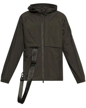 Moose Knuckles Logo-Print Strap Jacket - Green