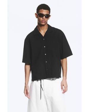 Weekday Loose Short-Sleeved Resort Shirt - Black