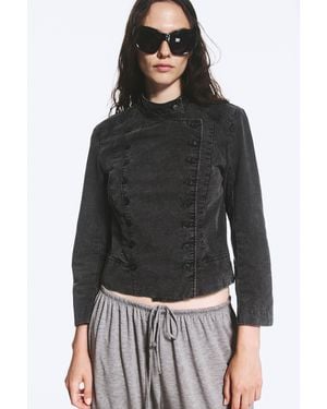 Weekday Doppelreihige Kurzjacke - Schwarz