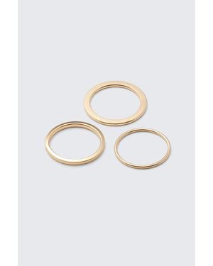 Weekday 3-Pack Minimal Steel Rings - Multicolour