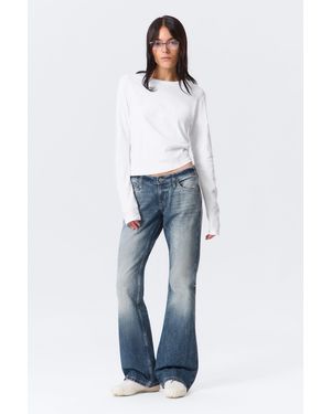 Weekday Nova Low Rise Slim Bootcut Leg Jeans - Blue