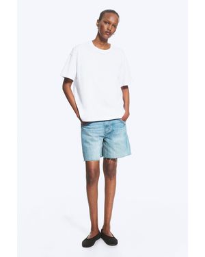Weekday Relaxed Boxy Cotton Jersey T-shirt - White