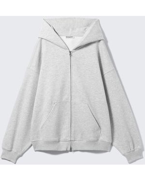 Weekday Oversized Heavyweight Zip Hoodie - White