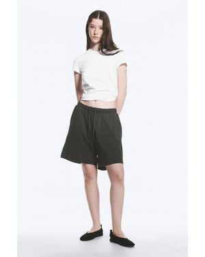 Weekday Loose Jersey Pull-On Shorts - White