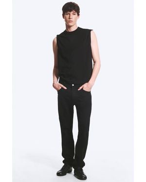 Weekday Orion Mid Rise Slim Fit Straight Jeans - Black