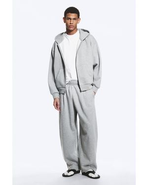 Weekday Loose Fit Zip Hoodie - Grey