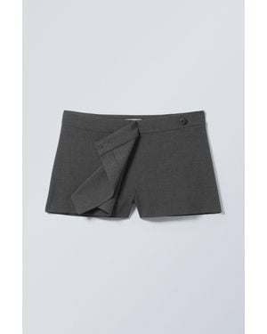 Weekday Mini Suiting Skort - Grey