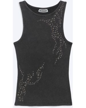 Weekday Tanktop Mit Nieten - Schwarz